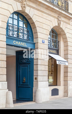 Chanel Store a Place Vendome, Parigi, Francia Foto Stock