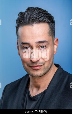 Leipzig, Germania. Xii Apr, 2019. Il mago Farid, registrato presso la MDR talk show 'Riverboat' su 12.04.2019 a Lipsia. Credito: Thomas Schulze/dpa-Zentralbild/ZB/dpa/Alamy Live News Foto Stock