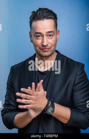 Leipzig, Germania. Xii Apr, 2019. Il mago Farid, registrato presso la MDR talk show 'Riverboat' su 12.04.2019 a Lipsia. Credito: Thomas Schulze/dpa-Zentralbild/ZB/dpa/Alamy Live News Foto Stock