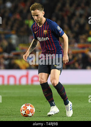 Barcellona, 16-04-2019. UEFA Champions League 2018/ 2019, 1/4. Barcelona-Manchester uniti. Ivan Rakitic di Barcellona durante il gioco Barcelona-Manchester Regno Foto Stock