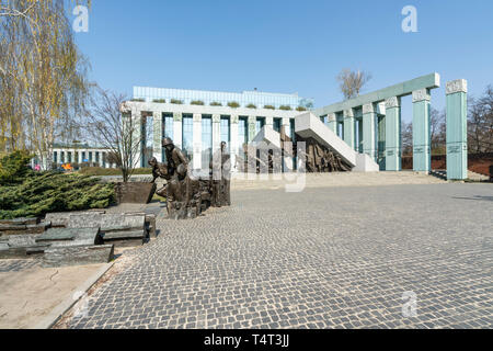 Varsavia, Polonia. Aprile, 2018. vista panoramica del monumento alla insurrezione di Varsavia Foto Stock