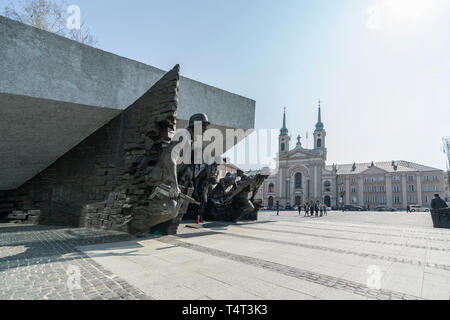 Varsavia, Polonia. Aprile, 2018. vista panoramica del monumento alla insurrezione di Varsavia Foto Stock