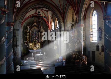 Altare Maggiore, Chiesa di Sant'Anna, Waal, UnterallgÃ¤u, Schwaben, Baviera, Germania, Europa Foto Stock