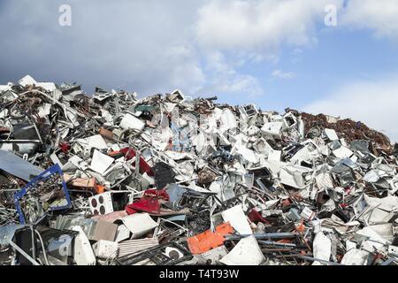 Scrapyard, rottami di metallo Foto Stock