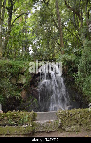 La cascata dei pavimenti in Sintra. Natura, architettura, storia, street photography. Aprile 13, 2014. Sintra, Lisbona, Portogallo. Foto Stock