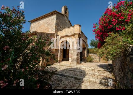 Oratorio, 1877, Monasterio de Miramar,Valldemossa, Maiorca, isole Baleari, Spagna. Foto Stock