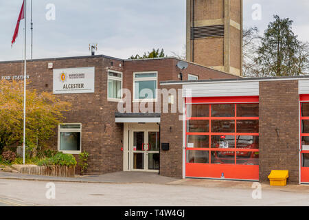 Alcester stazione dei vigili del fuoco a Seggs Lane. Foto Stock