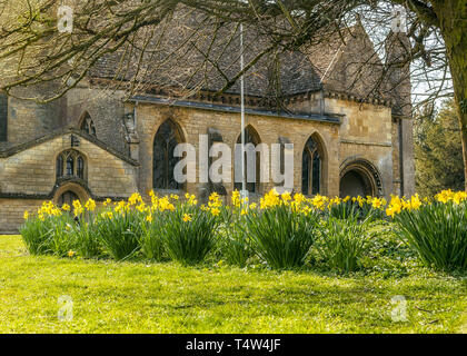 Giles chiesa nel villaggio di Bredon, Worcestershire. Inghilterra Foto Stock