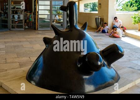 Maternité, 1973, bronce, Joan Miró ,Fundació Pilar i Joan Miró , Palma di Maiorca, isole Baleari, Spagna, Europa. Foto Stock