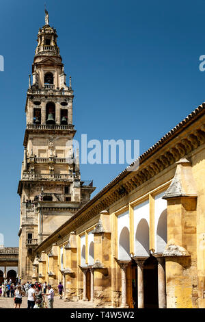 Torre campanaria, Moschea cattedrale, Cordoba, Spagna Foto Stock