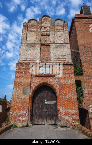 I cavalieri di Teutonic rovine del castello nel villaggio di Szymbark in Warmian Masurian voivodato di Polonia Foto Stock