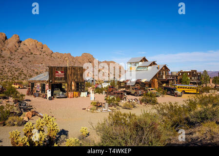 Nelson ghost town situato in El Dorado Canyon vicino a Las Vegas, Nevada Foto Stock