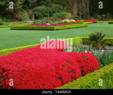 Stati Uniti d'America, Oregon, Shore acri del parco statale di azalee e tulipani fiore in giardino formale. Foto Stock