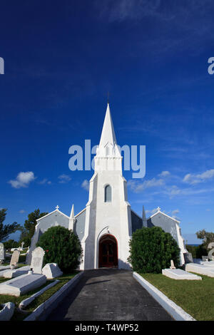 Bermuda, sud della costa sabbiosa di parrocchia, St James Church Foto Stock