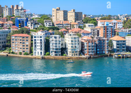 Kirribilli è un sobborgo di Sydney, Australia, situato sulla North Shore inferiore di Sydney Harbour. Foto Stock