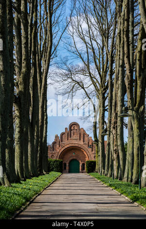 Greyfriars cimitero e cappella, Roskilde, storica città sull isola di Zelanda, a ovest di Copenaghen, Danimarca Foto Stock