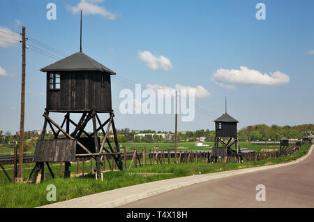 Majdanek campo di concentramento a Lublino. Polonia Foto Stock