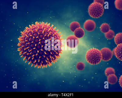 Allergia ai pollini è anche conosciuta come la febbre da fieno o rinite allergica Foto Stock