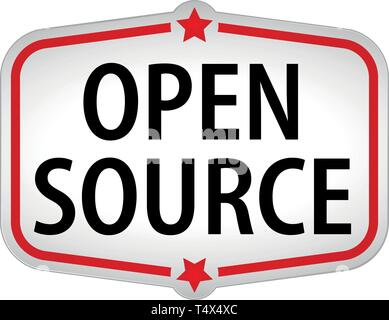 Vettore sorgente aperto illustrazione del libro bianco bolla ovale Illustrazione Vettoriale