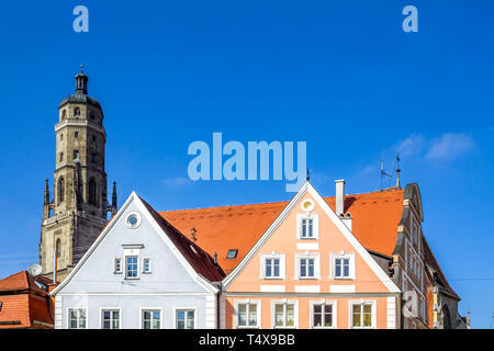 Chiesa in Nördlingen, Germania Foto Stock