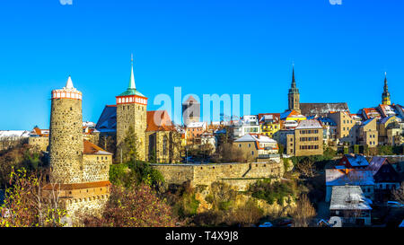 Vista su Bautzen, Germania Foto Stock