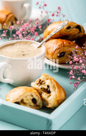 Mini croissant freschi bun Foto Stock