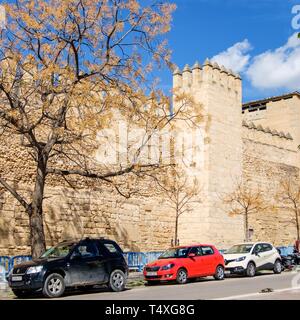 Murallas de la Porta del Camp, antiguo recinto fortificado musulmán de los siglos XI y XII, Palma di Maiorca, isole Baleari, Spagna. Foto Stock