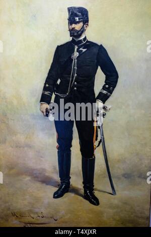 Antonio Gomez de Tejada, Museo Militar de Menorca, antiguo cuartel de Cala Corb, plaza central de Es Castell, construido por los británicos en 1771, Menorca, isole Baleari, Spagna. Foto Stock