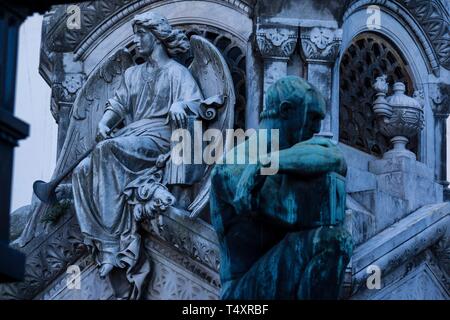 Cementerio de la Recoleta , diseñado por el francés prosperare Catelin, por iniciativa del presidente Bernardino Rivadavia, inaugurado en 1822.Buenos Aires, Republica Argentina, cono sur, Sud America. Foto Stock