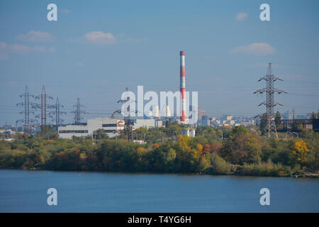 Dnepropetrovsk, parte industriale della città, cityscape Foto Stock