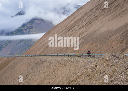 Costa Laekjavik visto dalla strada 1 nel sud-est del paese parte est dell'Islanda Foto Stock