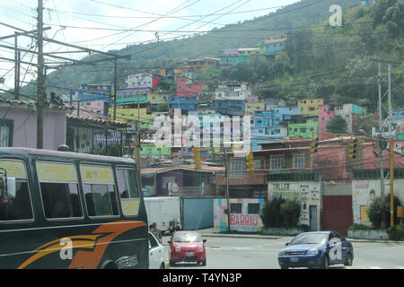 Merida, Venezuela - Agosto 14, 2017: vista La Milagrosa sub urban in Merida, Venezuela. Foto Stock