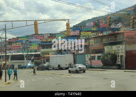 Merida, Venezuela - Agosto 14, 2017: vista La Milagrosa sub urban in Merida, Venezuela. Foto Stock