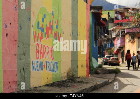 Merida, Venezuela - Agosto 14, 2017: vista La Milagrosa sub urban in Merida, Venezuela. Foto Stock