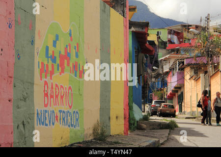 Merida, Venezuela - Agosto 14, 2017: vista La Milagrosa sub urban in Merida, Venezuela. Foto Stock