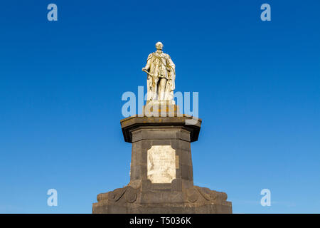 Statua del Principe Alberto di affacciato, Tenby Dyfed, Galles. Foto Stock