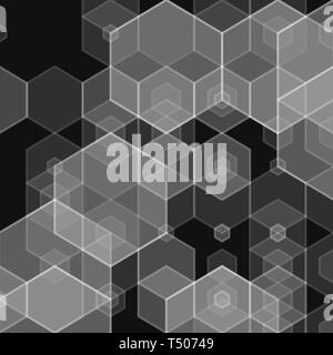 Semplice sfondo multicolore costituito da esagoni Foto Stock