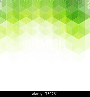 Vettore con sfondo verde esagoni. Può essere utilizzato in cover design, progettazione libro, lo sfondo del sito web. Foto Stock