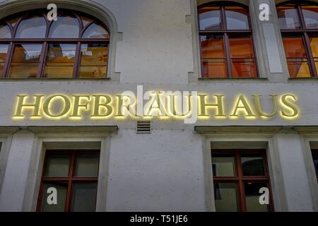 Hofbrauhaus am Platzl, Monaco di Baviera, Germania Foto Stock