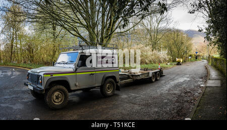 Parco nazionale di opere al team Portinscale, Cumbria. Foto Stock