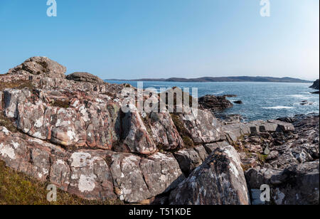 Loch pecora, a Poolewe, costa ovest della Scozia. Foto Stock