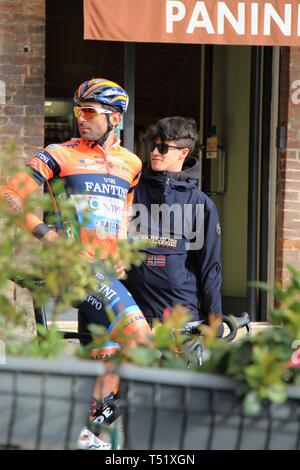 Strade bianche 2019 - UCI World Tour Pro corsa in bicicletta. Siena a Siena Foto Stock