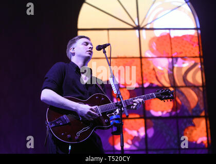 British cantautore George Ezra esegue il primo di due notti all'Arena O2 con: George Esdra dove: Londra, Regno Unito quando: 19 Mar 2019 Credit: WENN.com Foto Stock