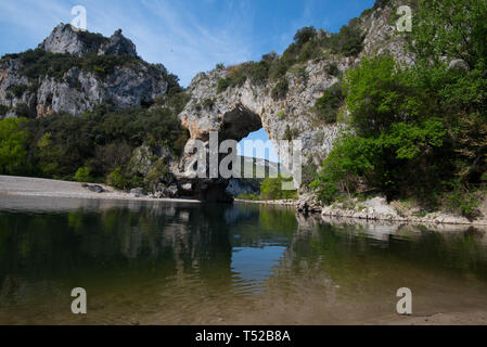 Pont d'Arc rock in Ardeche in Francia Foto Stock