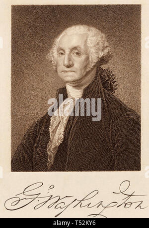 GEORGE WASHINGTON (1732-1799), primo Presidente degli Stati Uniti Foto Stock