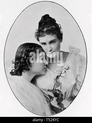 HELEN Keller (1880-1968) American sordo-ciechi autore con la sua vita-helper lungo Anne Sullivan Foto Stock