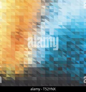 Modello retrò di forme geometriche. Mosaico colourful banner. Tanga geometrica sfondo retrò con posto per il vostro testo. Retrò sfondo triangolo Foto Stock