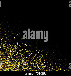 Le particelle di oro. glitter e bagliore. Sfondo festosa, invito saluto. Anno nuovo Natale 10 eps Foto Stock