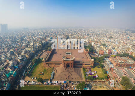 India, Nuova Delhi, Jama Masjid (Moschea del Venerdì) Foto Stock