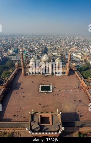 India, Nuova Delhi, Jama Masjid (Moschea del Venerdì) Foto Stock